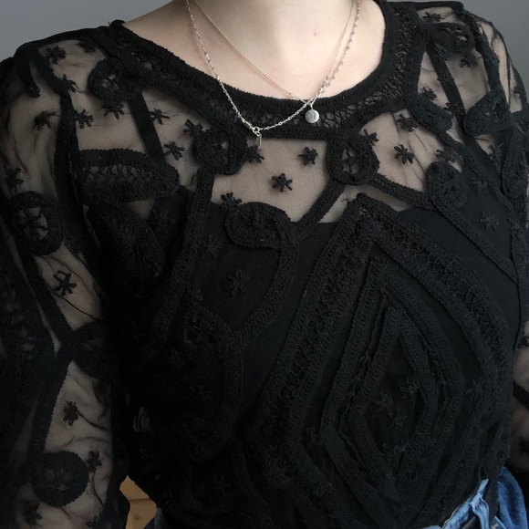 Topshop Tops - Vintage Style Sheer Top